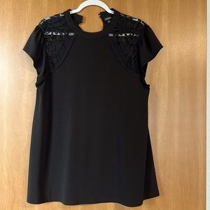 Torrid Short Sleeve Black with lace top
